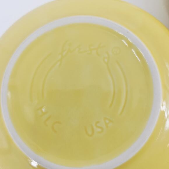 3 HLC Fiesta Yellow Medium Bistro Bowls Ceramic Homer Laughlin Kitchenware 6-7/8 - Picture 4 of 9